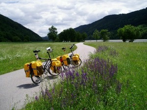 Things to do before you go: Choose a destination, pick a date and schedule time off at work, then find a friend to go along with you (optional). Find a good map, plan the route, start training, check your equipment, pack and go. Remember to take photos. Photo courtesy of Arkel OverDesigns 