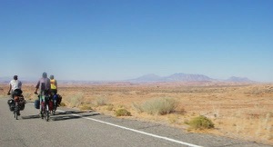 Overlooking the Henry Mountains and no cars anywhere in sight. Life is good on the road. Photo by Darren  Dencklau