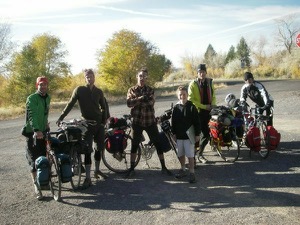 Darren Dencklau (left) and friends on a self-supported tour through southeast Utah. Photo by Darren  Dencklau