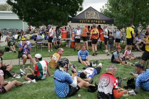 One of many rest stops on Cycle Oregon. Photo courtesy of Cycle Oregon 