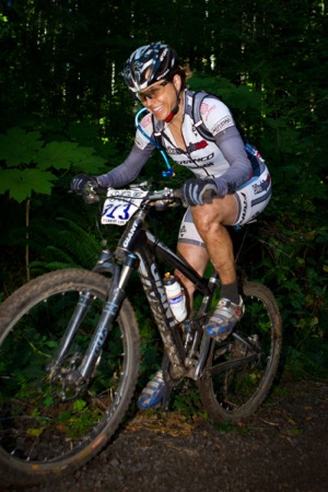 Pushing the limit with a smile. Photo by Steve Sanders
