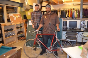 Benji Rouse and a Cycling Forward regular at the Orion Center. Photo courtesy of Christine Soja 