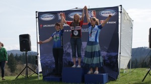 Varsity Girls podium. Photo courtesy of Laurie O'Brien 