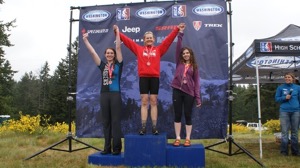Frosh/Soph girls podium. Photo courtesy of Laurie O'Brien 