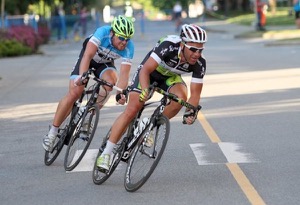 Tuft ahead of Dominik Roels.  Photo by Greg Descantes