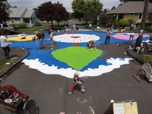 The creation of an innovative and calming traffic feature can look like this.  Photo courtesy of Greg Raisman 