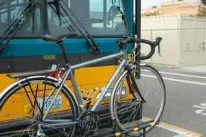 Bike racks have been installed on all city buses in the Northwest.  Photo by Bicycle Paper