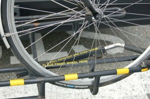 All racks clearly display instructions on how to use them; it's as easy as 1, 2, 3. Photo by Bicycle Paper